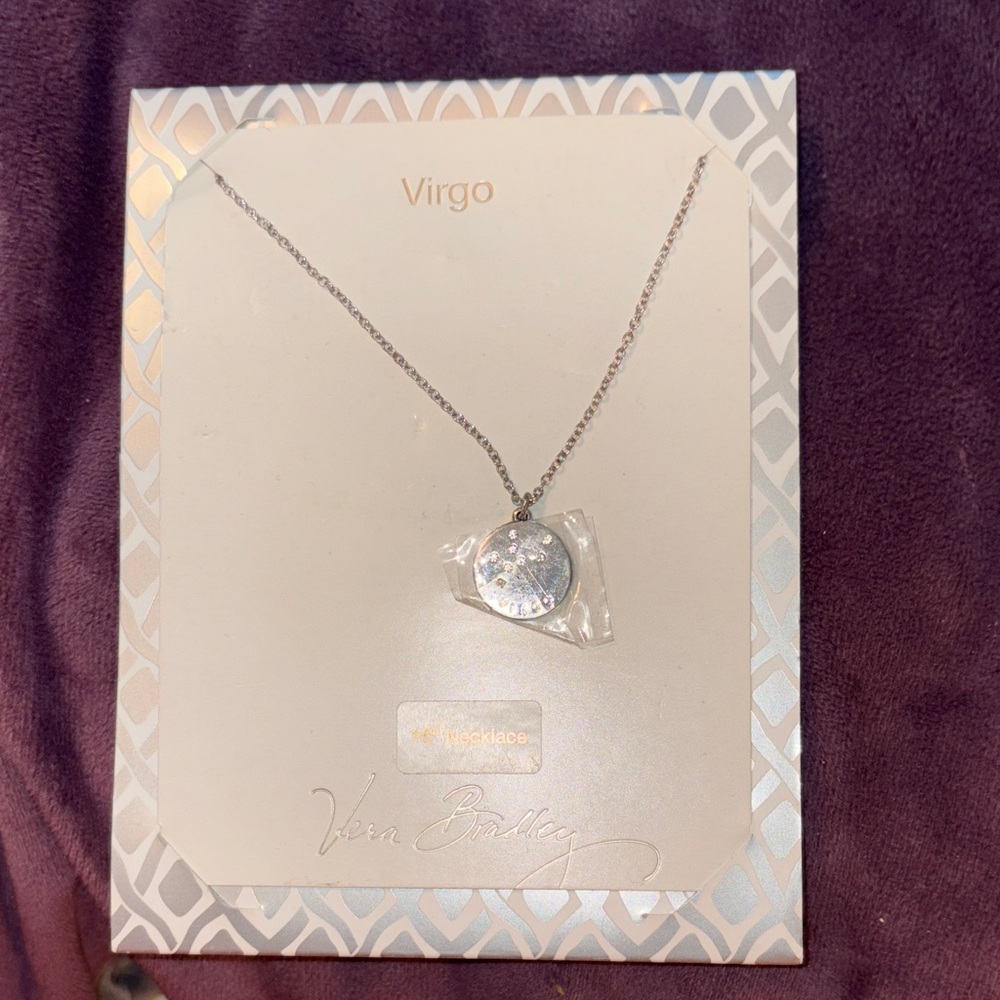 Vera Bradley Silver Necklace with Virgo Charm